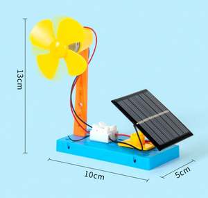 ของเล่นตัวต่อ STEM แบบ DIY พัดลมพลังงานแสงอาทิตย์ ชุดทดลองการผลิตไฟฟ้าพลังงานแสงอาทิตย์ พัดลมขนาดเล็ก สำหรับ<span class=keywords><strong>เด็ก</strong></span> โครงการวิทยาศาสตร์ ชุดทดลองการเรียนรู้ในโรง<span class=keywords><strong>เรียน</strong></span> - Product Image 5