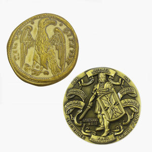 Personnalisé Euro commémorative cuivre Antique broche or prière Ephésiens mettre sur toute l'armure de Dieu défi pièce - Product Image 1