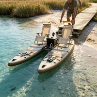 Bateau pneumatique électrique de luxe pour 2 à 4 personnes, bateau rigide, yacht sportif, PVC pliable, stable, léger, pour la dérive, le surf et la plongée