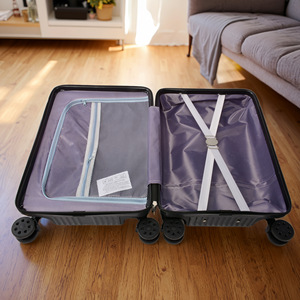 Maleta de Esquina Pequeña Retro, Ligera, con Candado de Combinación, Ruedas Giratorias, Bolsillo con Cremallera, para Viajes de Negocios, Unisex - Product Image 5