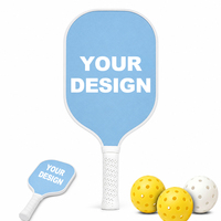 Raquette de pickleball en fibre de verre approuvée USAPA, 16 mm, portable, durable, option de logo personnalisé, utilisation en extérieur/intérieur, entraînement, vente en gros