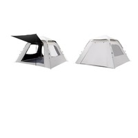 Tente de camping automatique pliable, double couche, épaissie, pour toutes les saisons, avec fibres de polyester, équipement complet