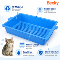 Bac à litière pour chat à 3 niveaux de haute qualité avec système de tamisage automatique, toilette manuelle sans déblotage, facile à nettoyer, pour chats