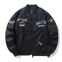 Blouson aviateur vintage personnalisable pour homme, coupe-vent, pour motard, équipement de moto, idéal printemps-automne, voyages en extérieur