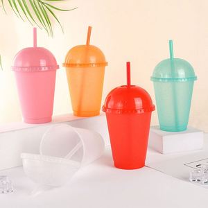 Vaso de 500 ml al por mayor con purpurina para granizados, ideal para bebidas frías, catering, con tapa, de PP, para niños - Product Image 2