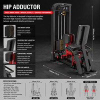 Machine d'adduction des hanches SK Commercial pour l'entraînement de force, équipement de gym pour les jambes, idéale pour les centres de fitness et les clubs sportifs