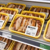 XIEFA Recyclebare Aangepaste PP Voedselveilige Kunststof Schaal Fruit Salade Supermarkt Vlees Schaal Bezorgcontainer