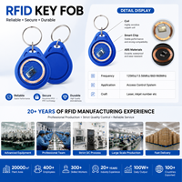 Porte-clés Rfid en gros d'usine 125khz étiquette de clé vierge réinscriptible pour le contrôle d'accès de porte