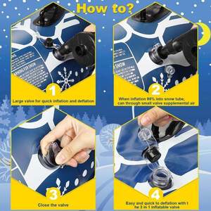47 pollici Super grande portatile gonfiabile tubo di neve slitta divertente neve slitta & tubo all'ingrosso gonfiabile tubo di neve slitta - Product Image 5