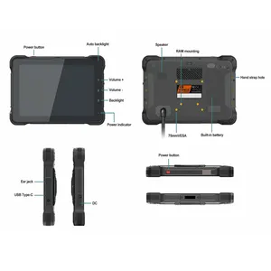 Tablet, tablet à prova d' água ip67 10 polegadas veículo robusto pc com linux debian 10 sistema trator de computador
