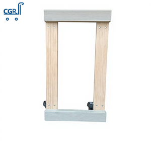 Solid <strong>Wood</strong> Heavy Duty Furniture Mover <strong>Cart</strong> Customizable OEM Wooden <strong>Dolly</strong> with Rubber Cover and PVC Cap for Tools and Home Use - Product Image 4