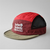 Casquette de baseball unisexe respirante en maille color-block à 6 panneaux, broderie de lettres, décontractée et polyvalente, idéale pour le printemps et l'automne