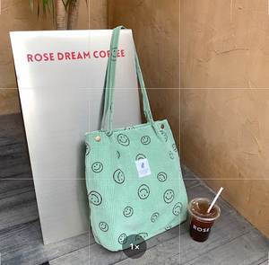 Fashion White <b>Corduroy</b> <b>Bag</b> with Closure Yellow Washable Pink Shoulder <b>Bag</b> <b>Corduroy</b> <b>Tote</b> <b>Bag</b> - Product Image 4