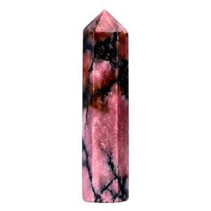 Rhodonite naturelle à pointe unique polie, pierre précieuse rose, fournisseur en gros ALIZA AGATE EXPORTS Crafts Grid - Product Image 1