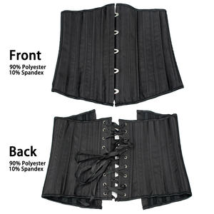 Corsé gótico de satén para mujer, ropa moldeadora con logotipo personalizado, 26 huesos de acero, moldeador de cuerpo delgado <span class=keywords><strong>antiguo</strong></span>, entrenador de cintura transpirable, corsé Colombianas - Product Image 6