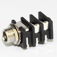 DaierTek PCB montaje en Panel teléfono Jack 1/4 ''hembra 6 pines conector de Audio Jack 6,35 MM estéreo Jack con tuerca y Wsher