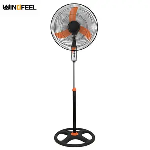 Windfeel Ac Motor Cooling Air Circulation 110v Electric Personal Red Floor 3 Blade Pedestal 16 18 Inch 16inch Stand Fan