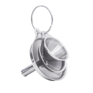 3 Piece Stainless Steel Funnel Set For Liquid Dispensing Cooking Tools - Product Image 1