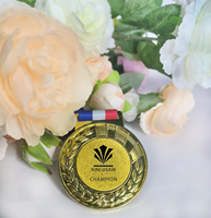 Métal en alliage de zinc personnalisé avec médaille de marathon de course de compétition sportive rotative à ruban de vente chaude