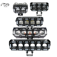Projecteur LED pour moto JHS, super lumineux, 2/3/4/5/6 lentilles, lampe de travail LED, phare de conduite avec DRL pour moto, camion, VTT