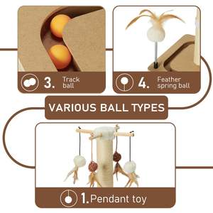 <span class=keywords><strong>Tiragraffi</strong></span> <span class=keywords><strong>per</strong></span> <span class=keywords><strong>Gatti</strong></span> JQ da 33 Pollici, Grande Palo in Sisal con Giochi a Sfera <span class=keywords><strong>per</strong></span> <span class=keywords><strong>Gatti</strong></span> e Gattini da Interno - Product Image 6