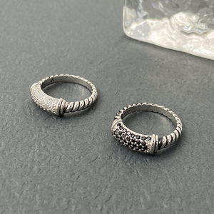 Bague en cristal plaqué argent David pour couple, bagues pour hommes et femmes, <span class=keywords><strong>bijoux</strong></span> de <span class=keywords><strong>mode</strong></span> de haute qualité, vente en gros - Product Image 6