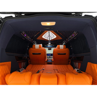 Ensemble de sièges aérodynamiques en cuir orange pour mise à niveau du siège pilote de modification automobile pour Benz classe V VITO W447 V260 Maybach