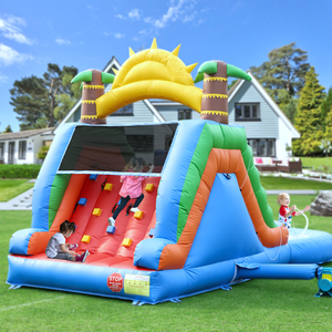 <span class=keywords><strong>Toboggan</strong></span> aquatique <span class=keywords><strong>gonflable</strong></span> commercial en PVC à double voie pour adultes et enfants, avec <span class=keywords><strong>piscine</strong></span> à jets d'eau et structure d'escalade, souffleur inclus - Product Image 2
