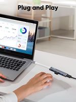 Hub USB-C 4 ports en alliage d'aluminium, extension de ports, transfert de données haute vitesse 5 Gbps pour ordinateur portable, PC, tablette, smartphone