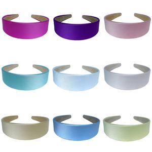 Wholesale 4CM <strong>Headbands</strong> About Satin Width Plastic <strong>Alice</strong> <strong>Headband</strong> Custom Color for Women Accessories - Product Image 5
