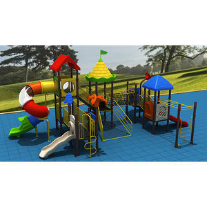屋外遊具スポーツパーク＆ガーデン多機能カラフルLLDPE滑り台セット、子供の安全のためのクライミング要素付き - Product Image 2