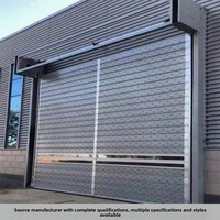 Puerta Rápida Enrollable de PVC a Medida, Puerta Automática con Sensor para Fábrica de Alimentos, Sellado Antipolvo para Taller