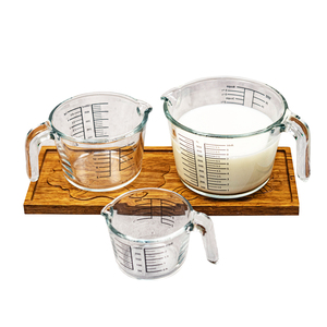 Juego de Tazas Medidoras de Vidrio de Borosilicato, Desechables, Ecológicas, Capacidad de 500 ml, Utensilio de Cocina Resistente al Calor para Repostería - Product Image 1