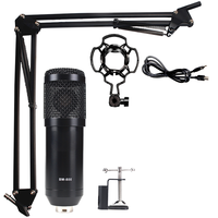 Kit Carte Son et Microphone à Condensateur USB BM800 pour Podcast, Karaoké et Enregistrement Studio Live