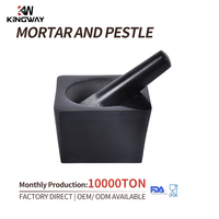 Mortier et pilon carrés en granit, outil de broyage d'herbes et d'épices en pierre naturelle de haute qualité, vente chaude en gros direct usine