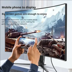 Câble Type-C 4K 30Hz en paire torsadée de 1,8 m (6 pieds) en PVC, mâle-mâle, en cuivre sans oxygène, pour mise en miroir HD d'écran d'ordinateur portable, de téléphone ou de téléviseur, compatible CE HDCP - Product Image 4