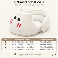 Lit pour animaux de compagnie semi-fermé en forme de pantoufle, chaud pour l'hiver - Nid douillet pour chats et chiens, lit géant pour animaux de compagnie en forme de pantoufle, grotte semi-fermée pour chats