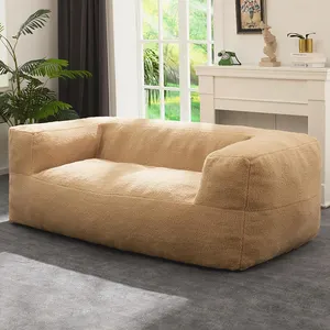 Wohnzimmer Sofas Stoff Stuhl moderne Rechteck weichen faulen Sitzsack mit Ottomane faulen Boden Sofa Couch