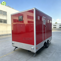 Remorque de toilettes mobiles de luxe Goeasy à 3 postes, remorque de toilettes portables avec réservoir d'eau pour la location événementielle