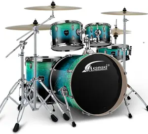 Kualitas tinggi set drum profesional 5 drum 4 simbal perkusi instrumen Raptor tipe untuk dijual