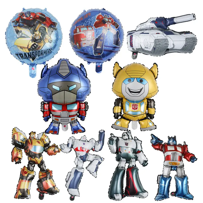 QAKGL Wholesale Transform Robot Foil Balloon Prime Cartoon Character Globos Birthday Party Decoration For Kids