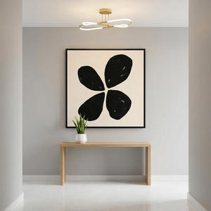 Cuadro Minimalista en Blanco y Negro, Arte de Pared Enmarcado, Lienzo Decorativo para Sala de Estar, Dormitorio, Decoración de Interiores - Product Image 5