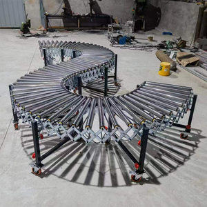 Kamyon boşaltma lojistik depo için profesyonel yerçekimi ayarlanabilir paslanmaz çelik esnek makaralı konveyör - Product Image 6