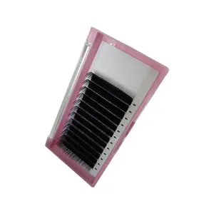 Extension Tray Private Label Lash Tray Wholesale Hand Made Matte Black Synthetic Hair OEM ODM Private Label Packaging 10 Pcs