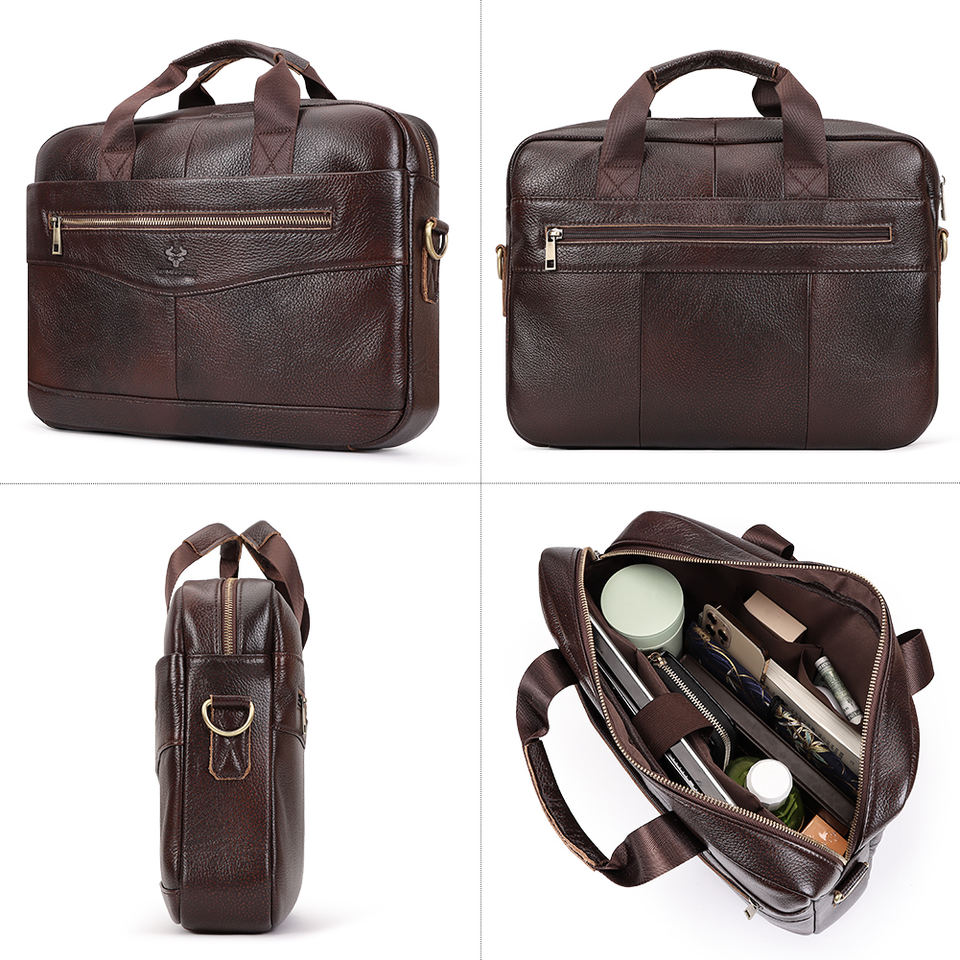 HUMERPAUL Custom Leather Laptop Briefcase product view