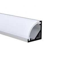 Lumière d'armoire avec bande de LED flexible Cob 2835 boîtier de canal d'angle de 45 degrés éclairage de profil LED d'extrusion d'alliage d'aluminium