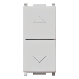 2P 10AX Two Button <b>Switch</b> Silver Wall Mounted Up Down Control - Product Image 1