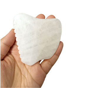 Outil de massage facial Gua Sha en jade blanc naturel pour drainage lymphatique, lifting cutané et thérapie <span class=keywords><strong>spa</strong></span> - Product Image 4