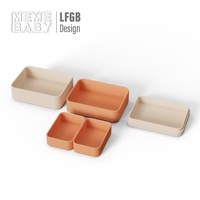 Boîte à lunch portable en silicone multifonctionnelle à double couche Boîte à lunch pour aliments anti-fuite Nouveau design Chauffable
