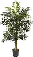 Haute qualité maison décorative Faux pot en plastique plante faux arbre 5ft 6ft 7ft 8ft artificielle canne dorée palmier